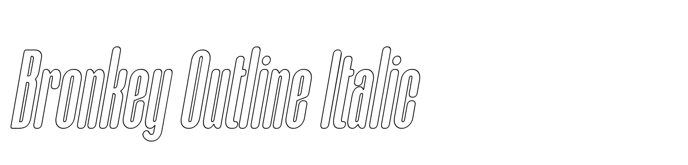 Bronkey Outline Italic